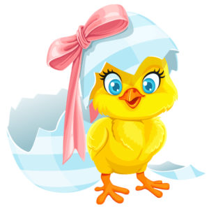 a cute easter chick